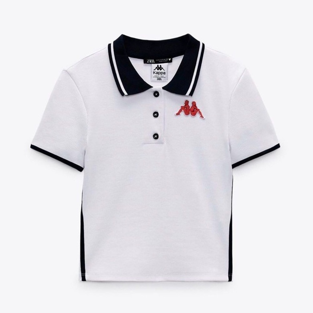 Zara x KAPPA Cropped Polo Shirt